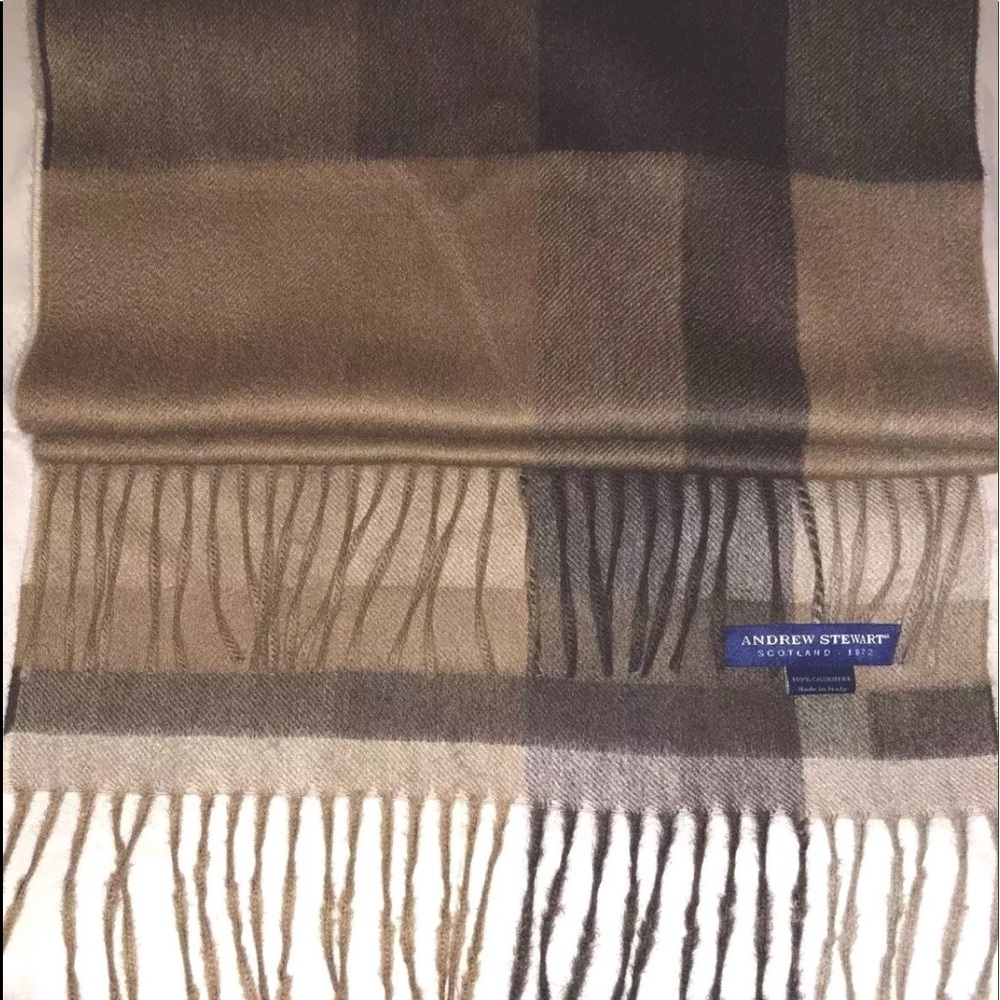 CASHMERE ANDREW STEWART LONG SCARF SHAWL WRAP